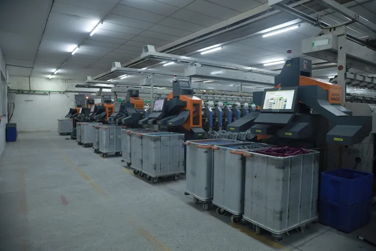Cop sorter or bobbin colour sorter at Sri Chennai Silks Mills