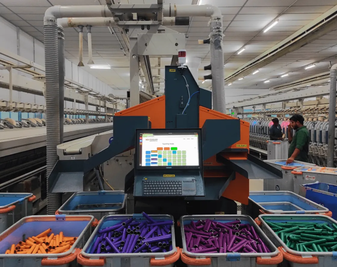 Sortlink Magic installed in a spinning mill
